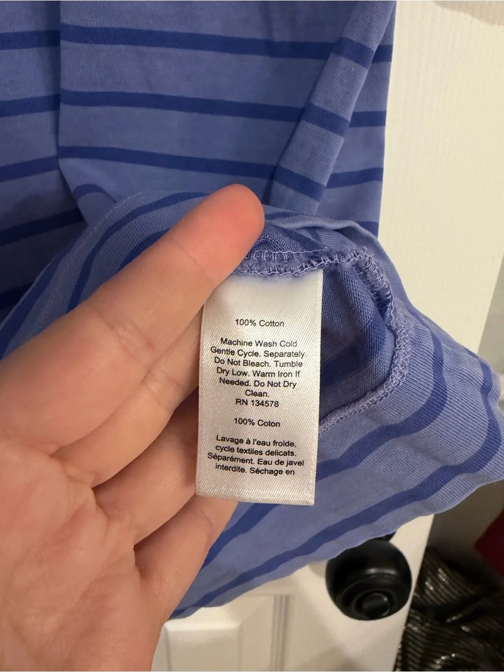 Vineyard Vines T Shirt Dress Small Periwinkle Stripe Preppy Cotton